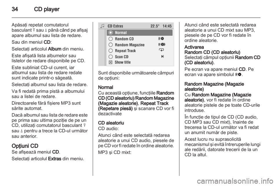 OPEL CORSA 2010.5  Manual pentru sistemul Infotainment (in Romanian) 