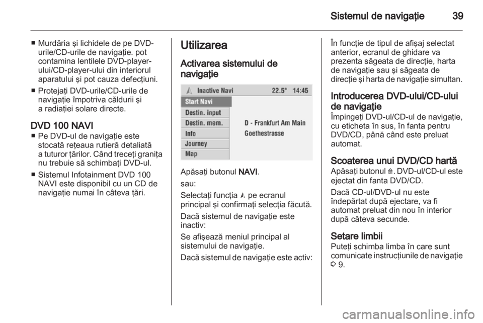 OPEL CORSA 2010.5  Manual pentru sistemul Infotainment (in Romanian) 