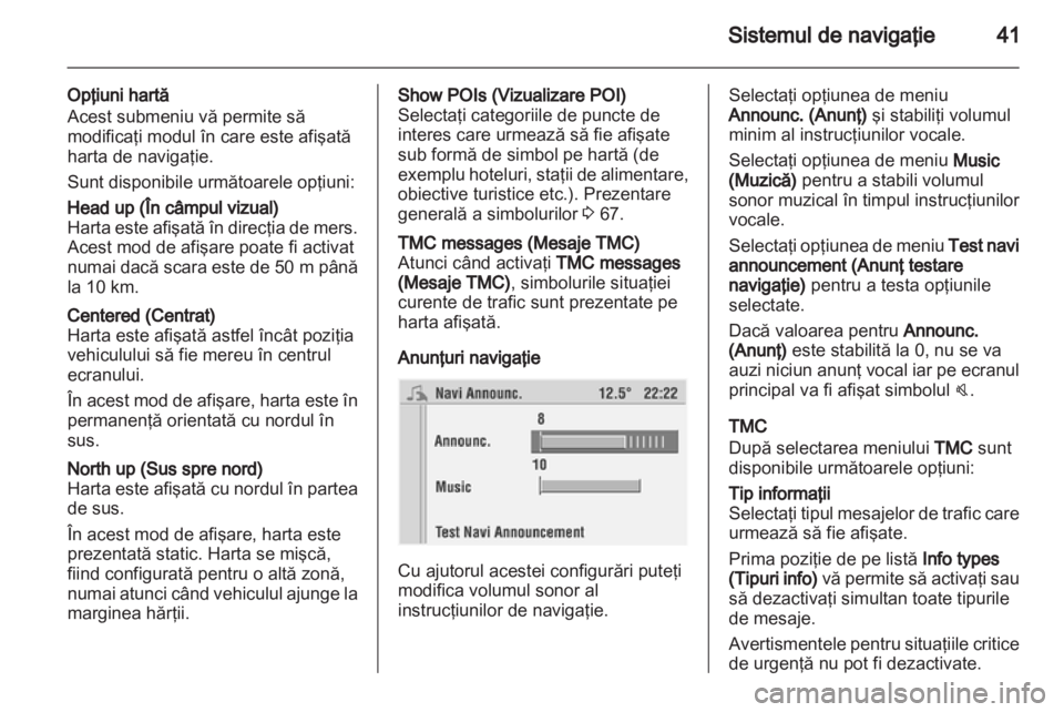 OPEL CORSA 2010.5  Manual pentru sistemul Infotainment (in Romanian) 