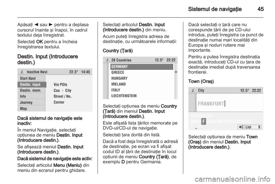 OPEL CORSA 2010.5  Manual pentru sistemul Infotainment (in Romanian) 