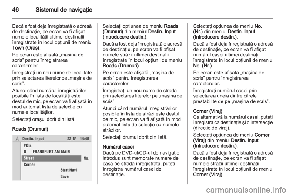 OPEL CORSA 2010.5  Manual pentru sistemul Infotainment (in Romanian) 