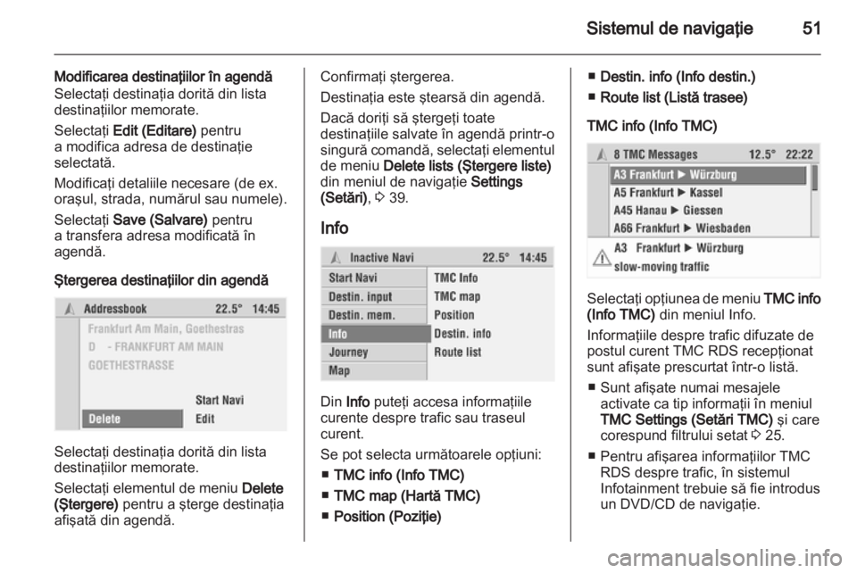 OPEL CORSA 2010.5  Manual pentru sistemul Infotainment (in Romanian) 