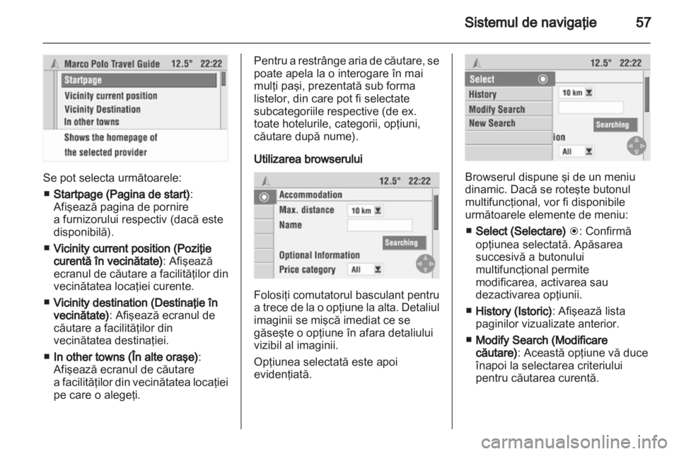 OPEL CORSA 2010.5  Manual pentru sistemul Infotainment (in Romanian) 