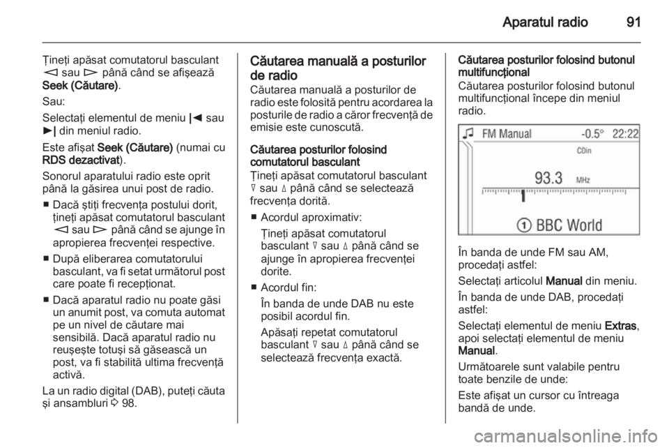 OPEL CORSA 2010.5  Manual pentru sistemul Infotainment (in Romanian) 