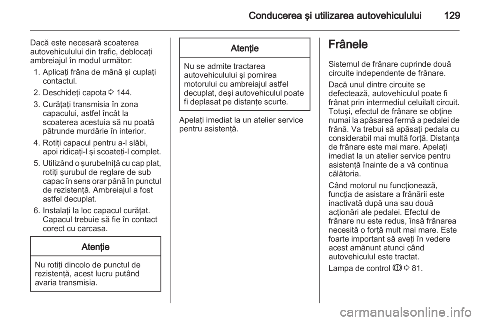 OPEL CORSA 2010.5  Manual de utilizare (in Romanian) 