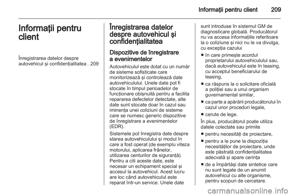 OPEL CORSA 2010.5  Manual de utilizare (in Romanian) 