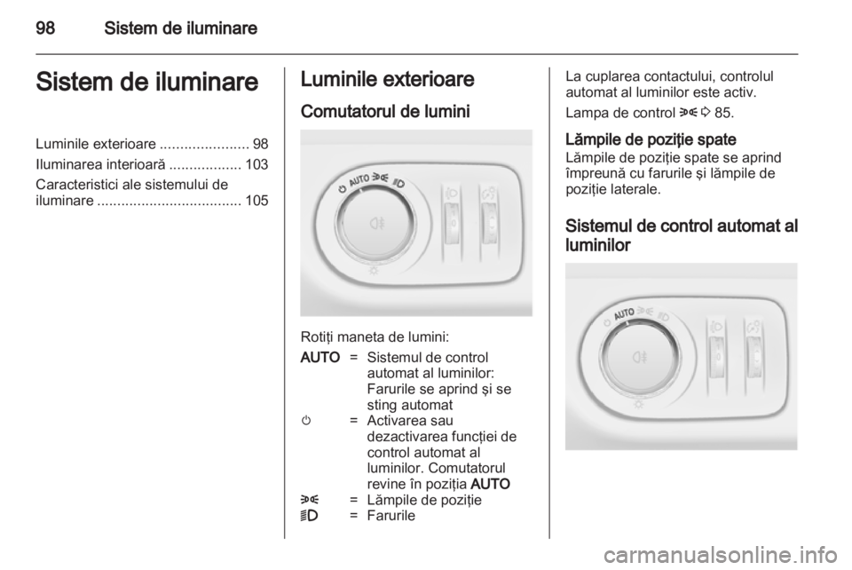 OPEL CORSA 2010.5  Manual de utilizare (in Romanian) 