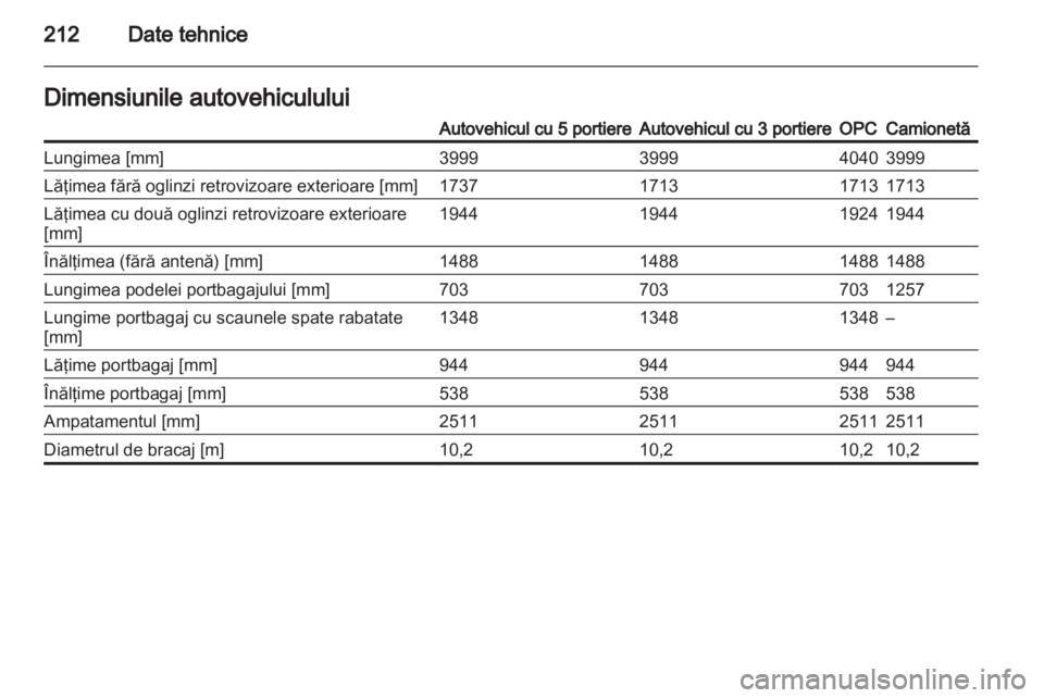 OPEL CORSA 2011  Manual de utilizare (in Romanian) 