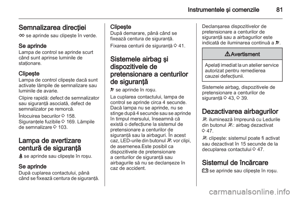 OPEL CORSA 2011  Manual de utilizare (in Romanian) 