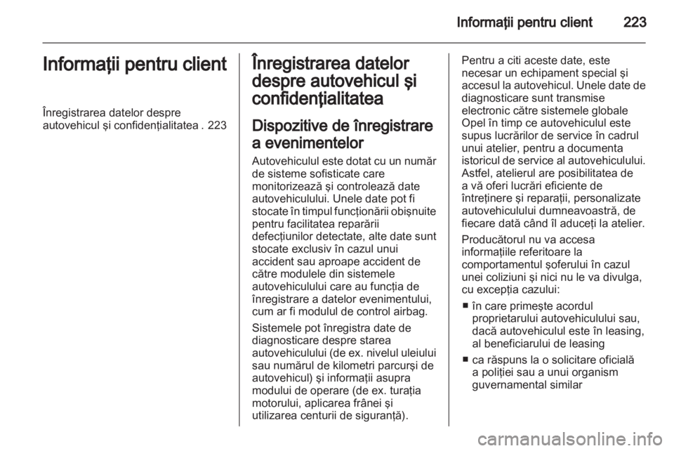 OPEL CORSA 2012  Manual de utilizare (in Romanian) 