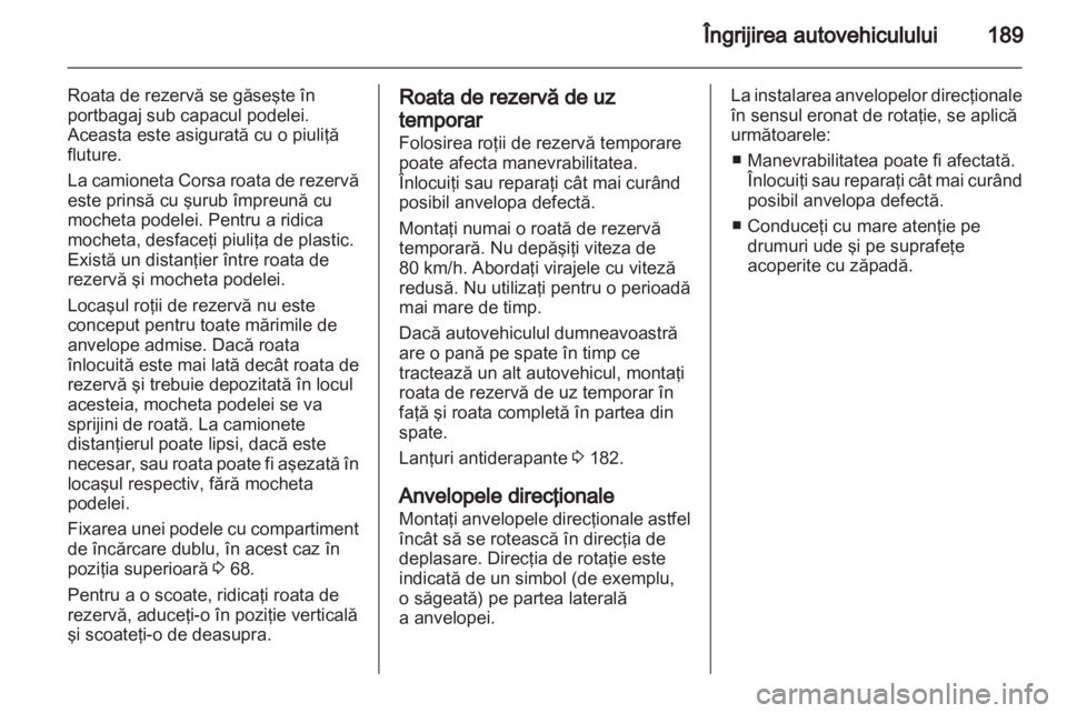 OPEL CORSA 2012.5  Manual de utilizare (in Romanian) 