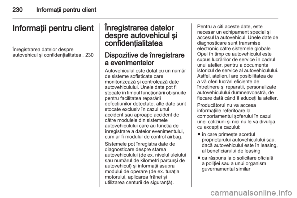 OPEL CORSA 2012.5  Manual de utilizare (in Romanian) 