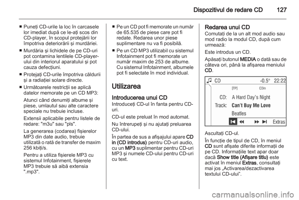 OPEL CORSA 2013  Manual pentru sistemul Infotainment (in Romanian) 