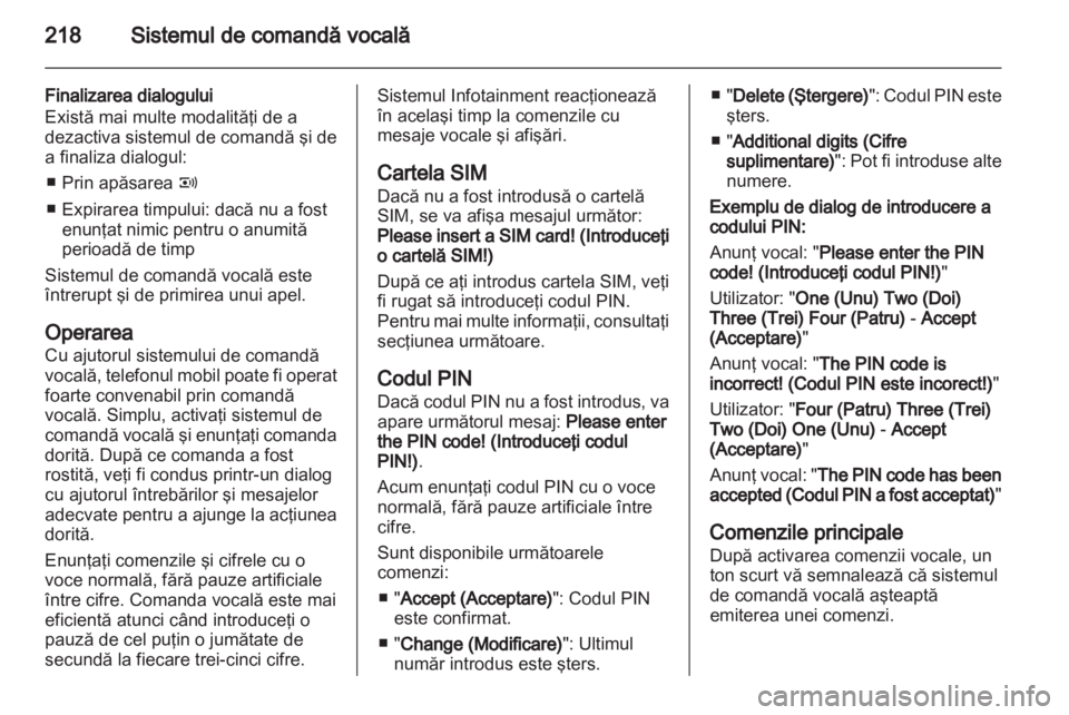 OPEL CORSA 2013  Manual pentru sistemul Infotainment (in Romanian) 