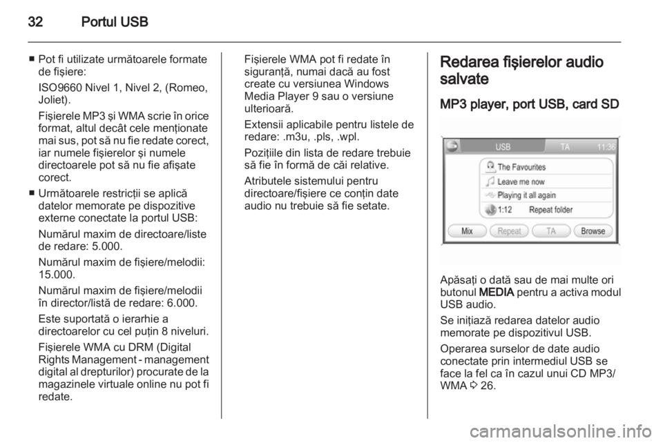 OPEL CORSA 2013  Manual pentru sistemul Infotainment (in Romanian) 