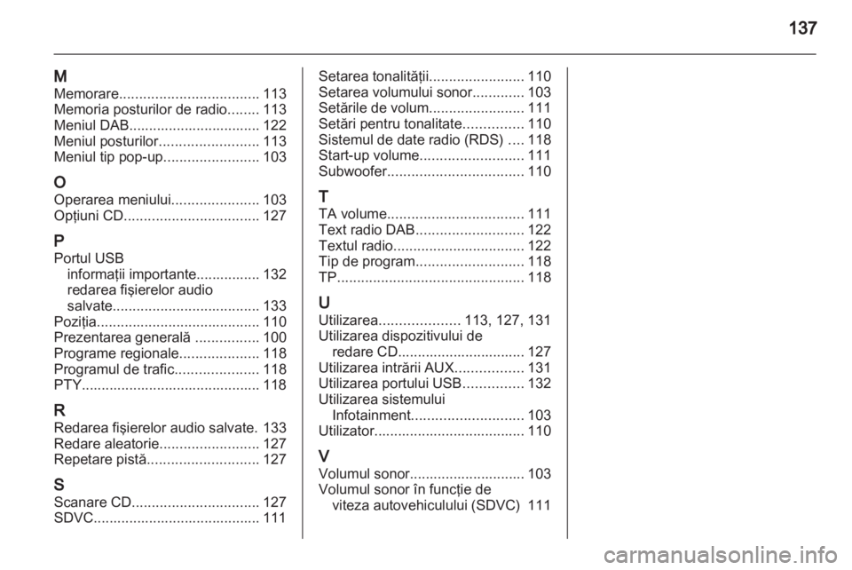 OPEL CORSA 2013.5  Manual pentru sistemul Infotainment (in Romanian) 