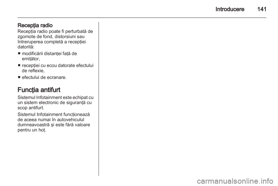 OPEL CORSA 2013.5  Manual pentru sistemul Infotainment (in Romanian) 