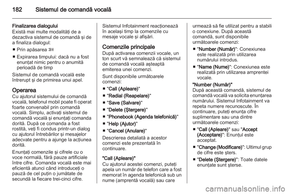 OPEL CORSA 2013.5  Manual pentru sistemul Infotainment (in Romanian) 