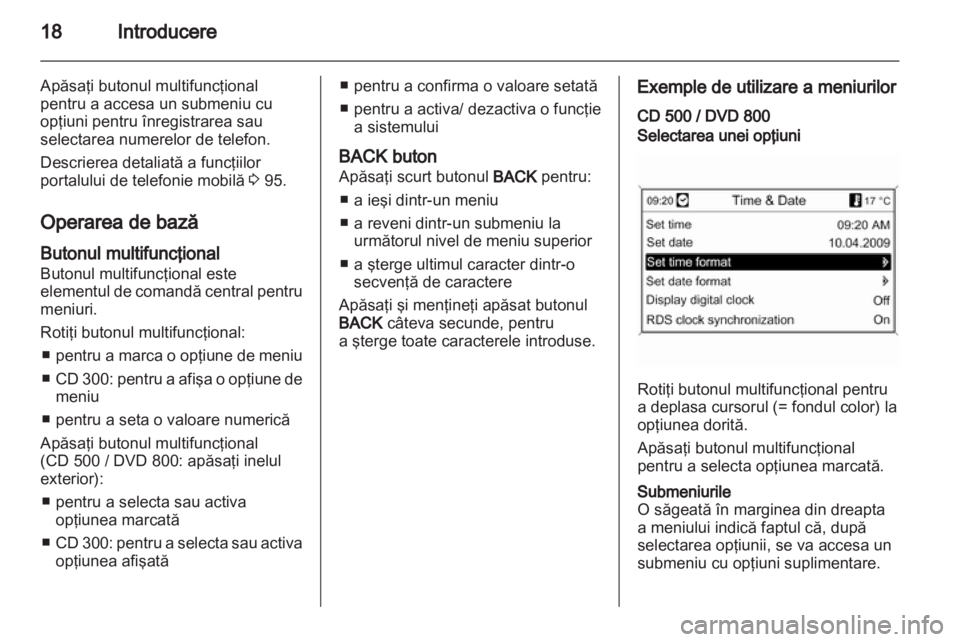 OPEL INSIGNIA 2010.5  Manual pentru sistemul Infotainment (in Romanian) 