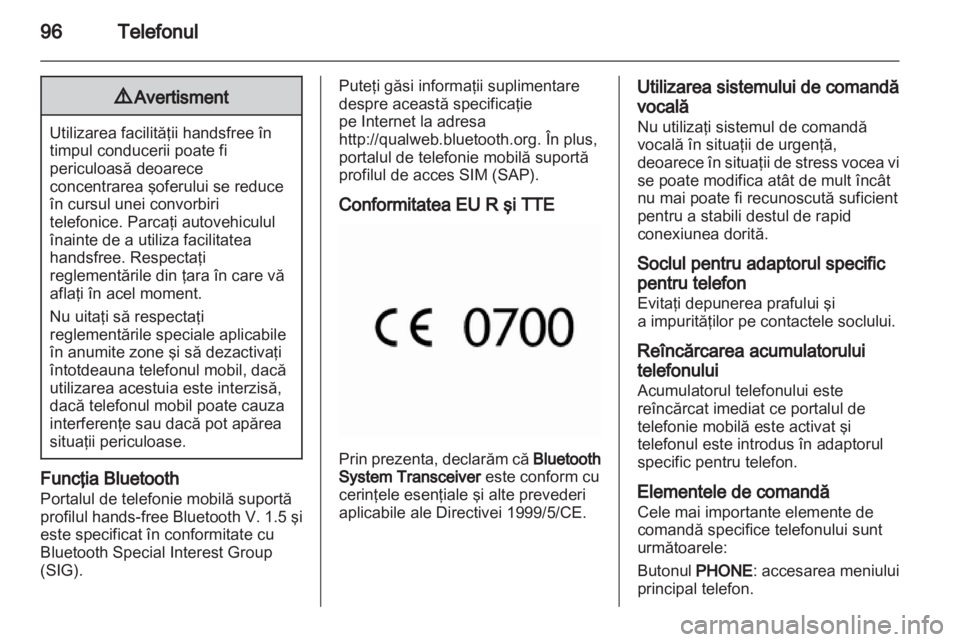 OPEL INSIGNIA 2010.5  Manual pentru sistemul Infotainment (in Romanian) 