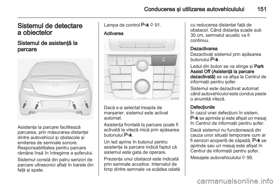OPEL INSIGNIA 2010.5  Manual de utilizare (in Romanian) 