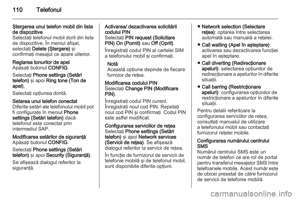OPEL INSIGNIA 2011  Manual pentru sistemul Infotainment (in Romanian) 