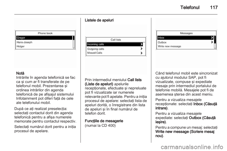 OPEL INSIGNIA 2011  Manual pentru sistemul Infotainment (in Romanian) 