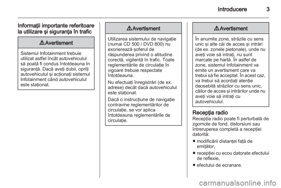 OPEL INSIGNIA 2011  Manual pentru sistemul Infotainment (in Romanian) 