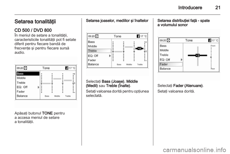 OPEL INSIGNIA 2011  Manual pentru sistemul Infotainment (in Romanian) 