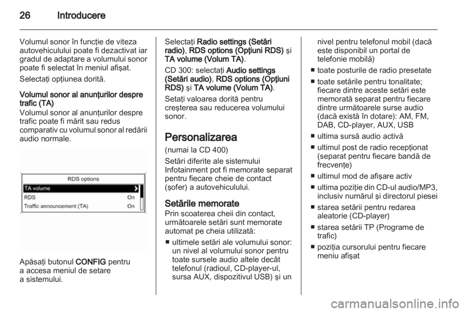 OPEL INSIGNIA 2011  Manual pentru sistemul Infotainment (in Romanian) 