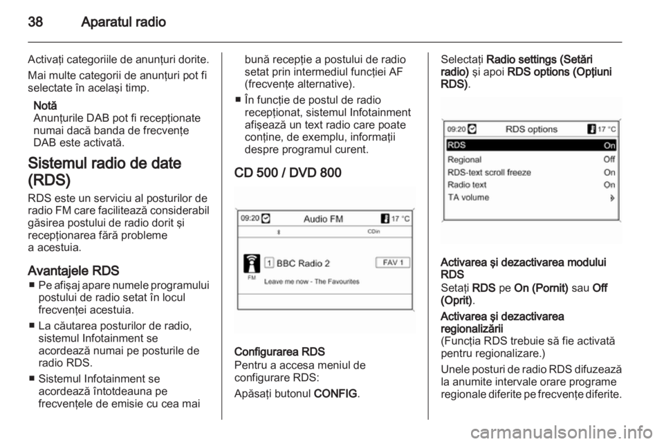 OPEL INSIGNIA 2011  Manual pentru sistemul Infotainment (in Romanian) 