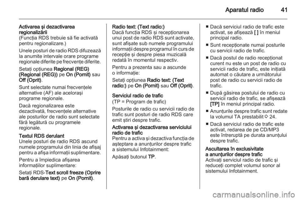 OPEL INSIGNIA 2011  Manual pentru sistemul Infotainment (in Romanian) 