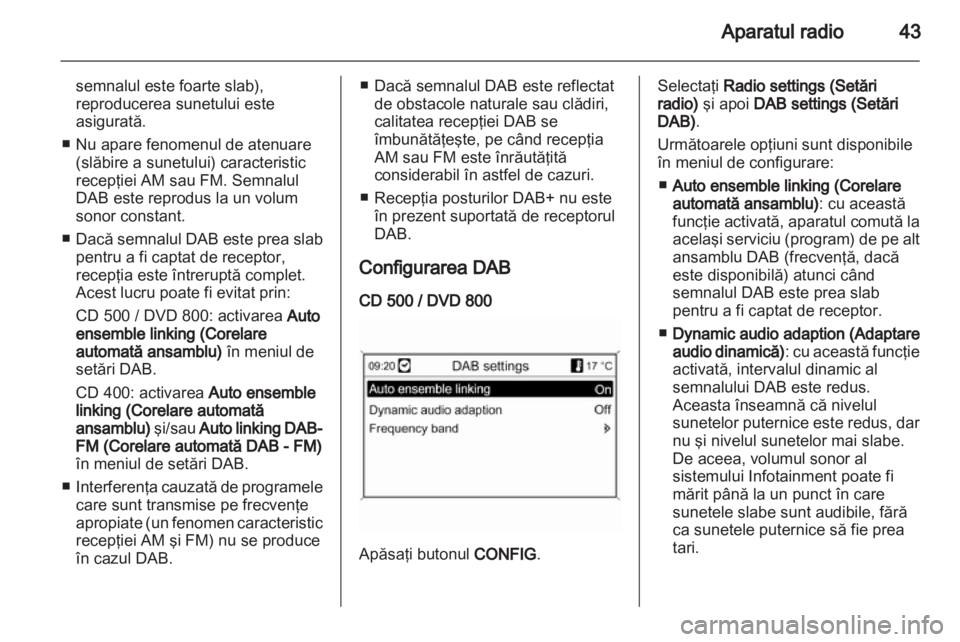 OPEL INSIGNIA 2011  Manual pentru sistemul Infotainment (in Romanian) 