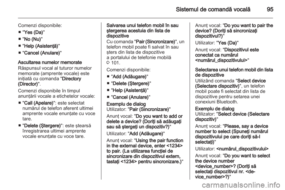 OPEL INSIGNIA 2011  Manual pentru sistemul Infotainment (in Romanian) 