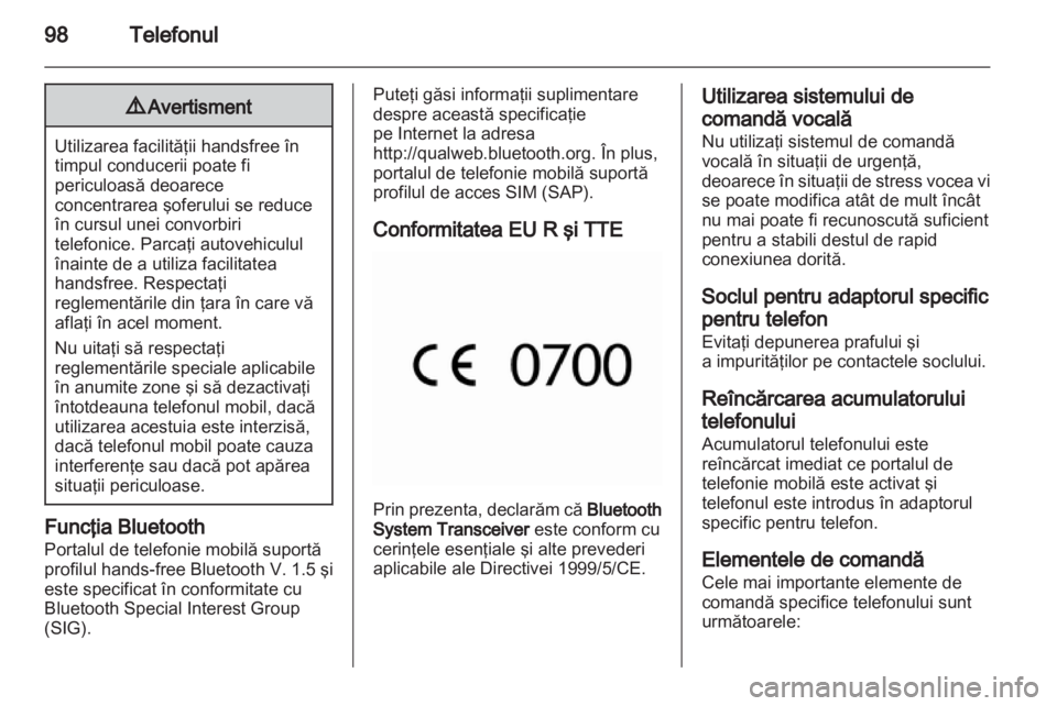 OPEL INSIGNIA 2011  Manual pentru sistemul Infotainment (in Romanian) 