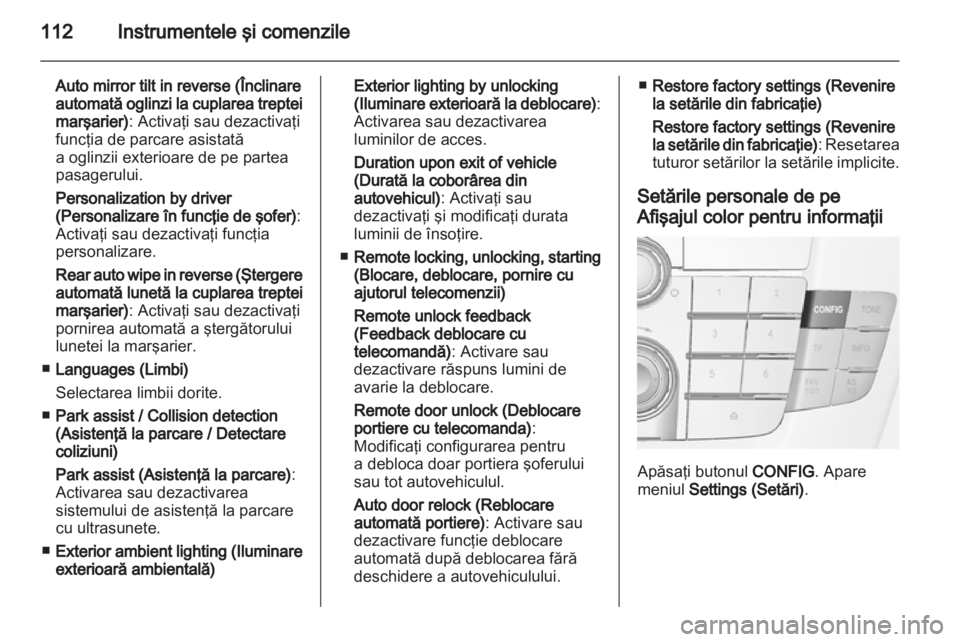 OPEL INSIGNIA 2011  Manual de utilizare (in Romanian) 