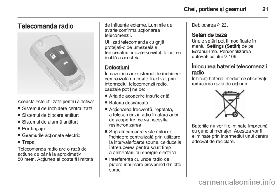 OPEL INSIGNIA 2011  Manual de utilizare (in Romanian) 