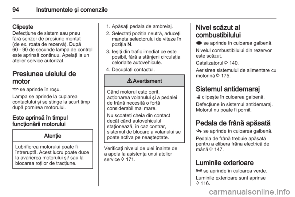 OPEL INSIGNIA 2011  Manual de utilizare (in Romanian) 