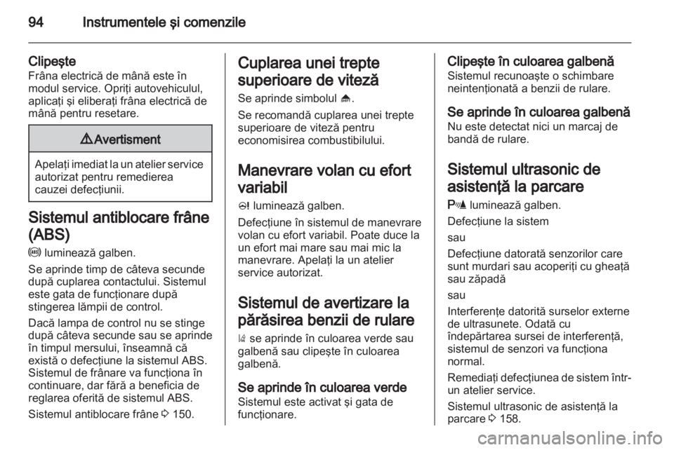 OPEL INSIGNIA 2011.5  Manual de utilizare (in Romanian) 