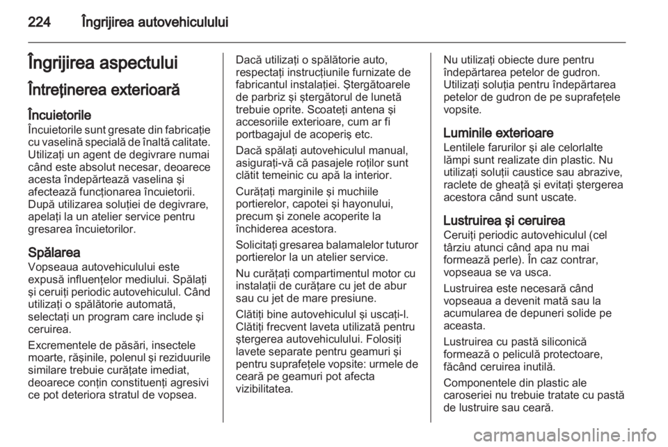 OPEL INSIGNIA 2012  Manual de utilizare (in Romanian) 