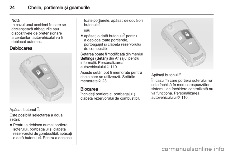 OPEL INSIGNIA 2012  Manual de utilizare (in Romanian) 