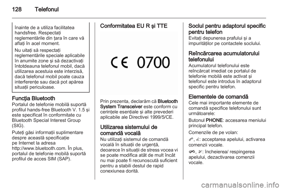 OPEL INSIGNIA 2012.5  Manual pentru sistemul Infotainment (in Romanian) 