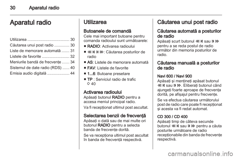 OPEL INSIGNIA 2012.5  Manual pentru sistemul Infotainment (in Romanian) 