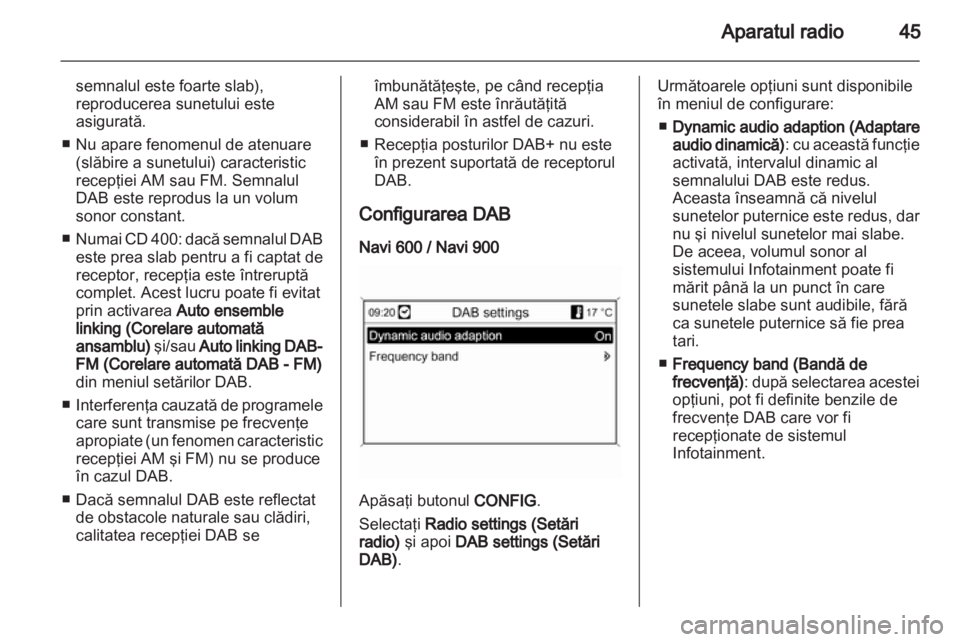 OPEL INSIGNIA 2012.5  Manual pentru sistemul Infotainment (in Romanian) 