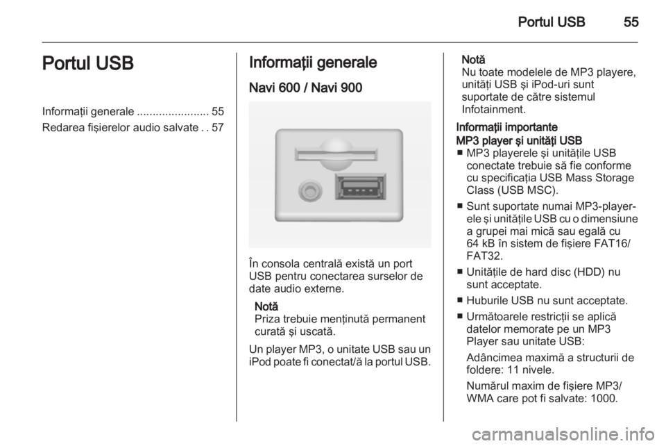 OPEL INSIGNIA 2012.5  Manual pentru sistemul Infotainment (in Romanian) 