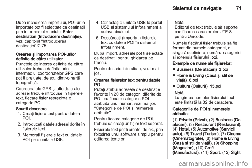OPEL INSIGNIA 2012.5  Manual pentru sistemul Infotainment (in Romanian) 