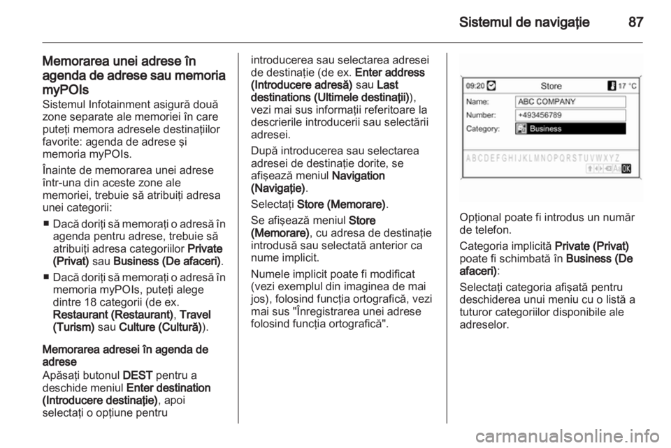OPEL INSIGNIA 2012.5  Manual pentru sistemul Infotainment (in Romanian) 