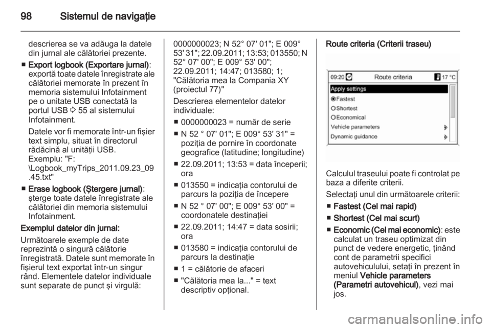 OPEL INSIGNIA 2012.5  Manual pentru sistemul Infotainment (in Romanian) 