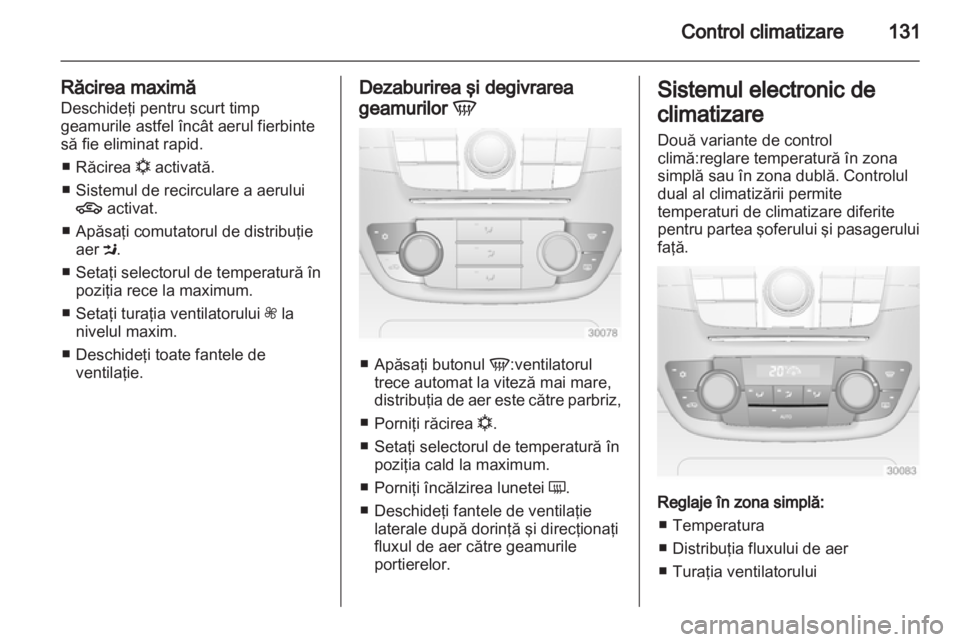 OPEL INSIGNIA 2012.5  Manual de utilizare (in Romanian) 