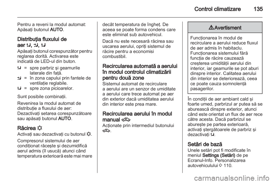OPEL INSIGNIA 2012.5  Manual de utilizare (in Romanian) 